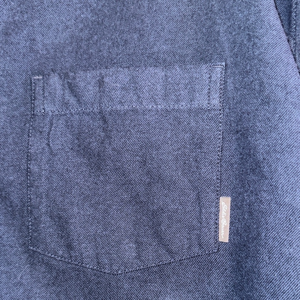 Eddie Bauer Navy Casual Button-Down Shirt - Picture 4 of 5